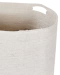 Pikkukuva 6 / 8: Kori valkoinen beige puuvilla juutti 2 kpl punottu perinteinen pyöreä ø 46 cm ø 51 cm