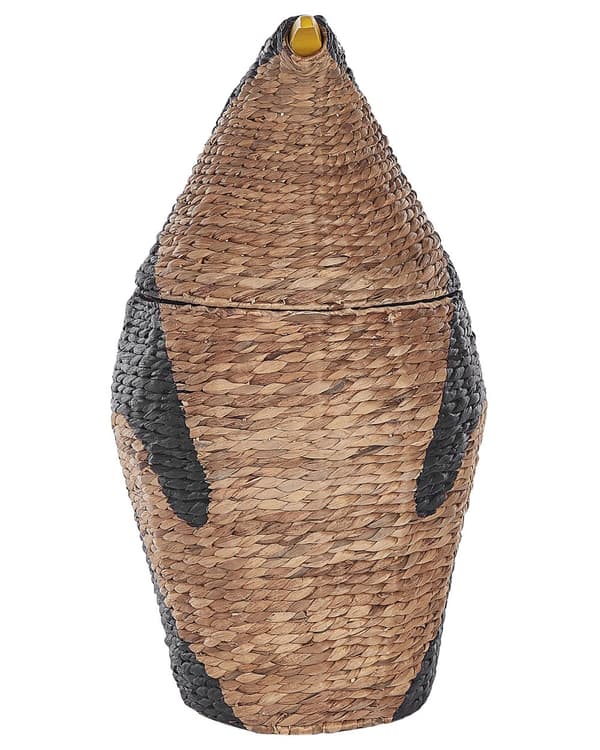 Kori luonnonväri 40 x 68 x 40 cm vesihyasintti rauta puu pingviini kansi lastenhuone moderni