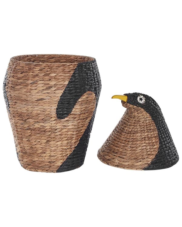 Kurv Natur Vannhyasint ø 40 cm Pingvin Vevd Korg Oppbevaring Barnerom Tilbehør Dekorativ