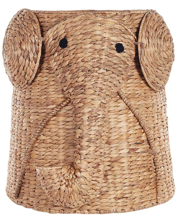 Kurv Natur Vannhyasint ø 50 cm Elefant Vevd Korg Oppbevaring Barnerom Tilbehør Dekorativ