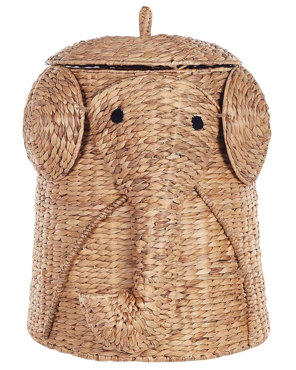 Kurv Natur Vannhyasint ø 50 cm Elefant Vevd Korg Oppbevaring Barnerom Tilbehør Dekorativ