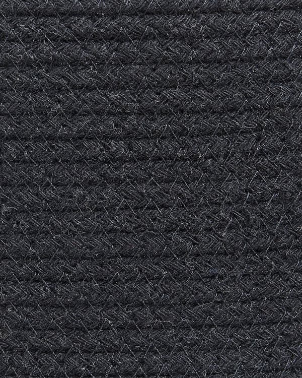 Kori musta 33 x 32 x 33 cm puuvilla 2 kpl kannella pyöreä boho