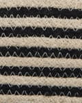 Pikkukuva 5 / 5: Kori beige musta 41 x 51 x 41 cm puuvilla pyöreä raidallinen konepestävä boho
