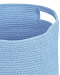 Pikkukuva 5 / 7: Kori vaaleansininen 30 x 20 x 30 cm puuvilla punottu 2 kpl pyöreä kahvat moderni skandinaavinen