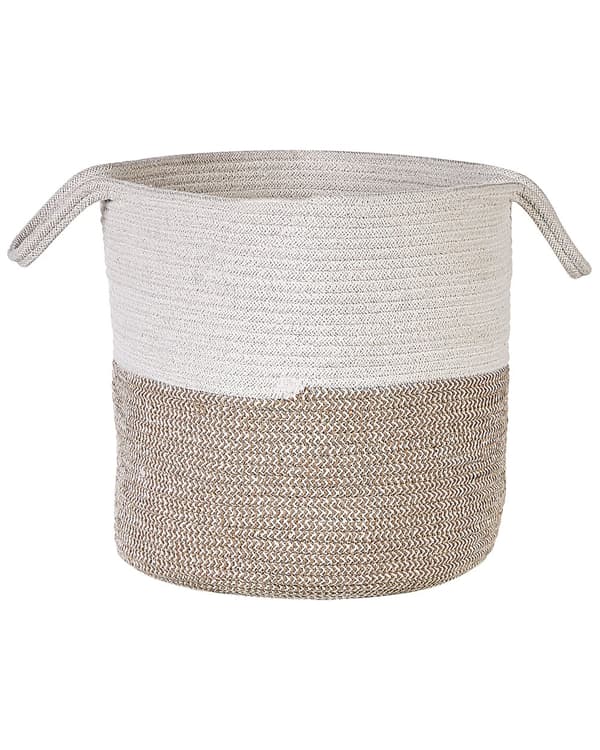 Kori valkoinen beige 2 kpl puuvilla pyöreä punottu kahvat rustiikkinen boho