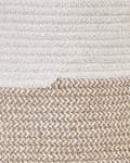 Pikkukuva 6 / 6: Kori valkoinen beige 2 kpl puuvilla pyöreä punottu kahvat rustiikkinen boho