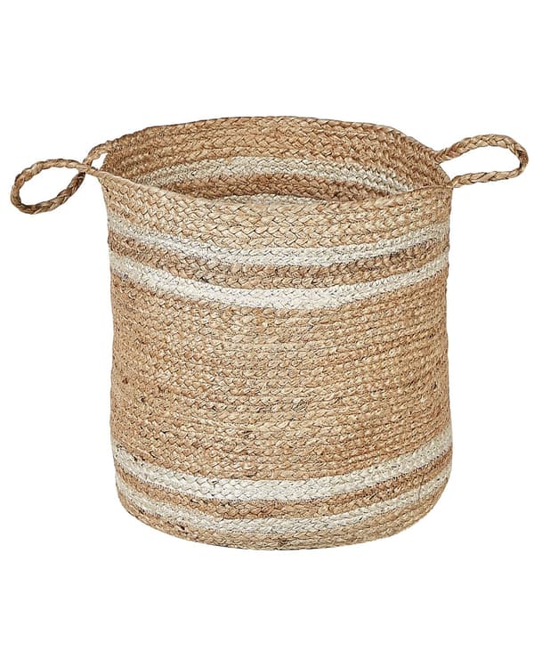Kori luonnonväri beige 3 kpl juutti pyöreä kahvat käsin punottu rustiikkinen boho