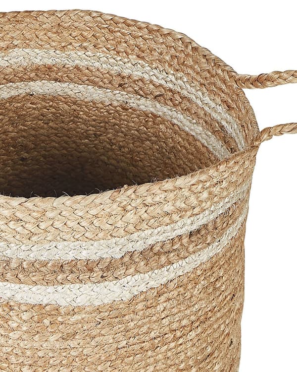 Kori luonnonväri beige 3 kpl juutti pyöreä kahvat käsin punottu rustiikkinen boho
