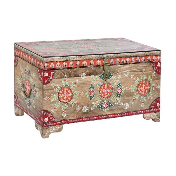 Kiste DKD Home Decor Multifarvet Mangotræ Træ MDF (78 x 43 x 45 cm)
