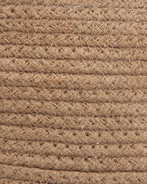 Set med 2 Förvaringskorgar Bomull Beige Flätade Tvättkorgar Leksaker Tygkorgar