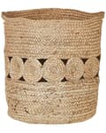 Miniatyrbild 4 av 6: Set med 2 Förvaringskorgar Naturlig Jute 35/37 cm Tvättkorgar Bin Tillbehör Dekoration Boho