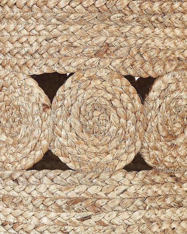 Set med 2 Förvaringskorgar Naturlig Jute 35/37 cm Tvättkorgar Bin Tillbehör Dekoration Boho