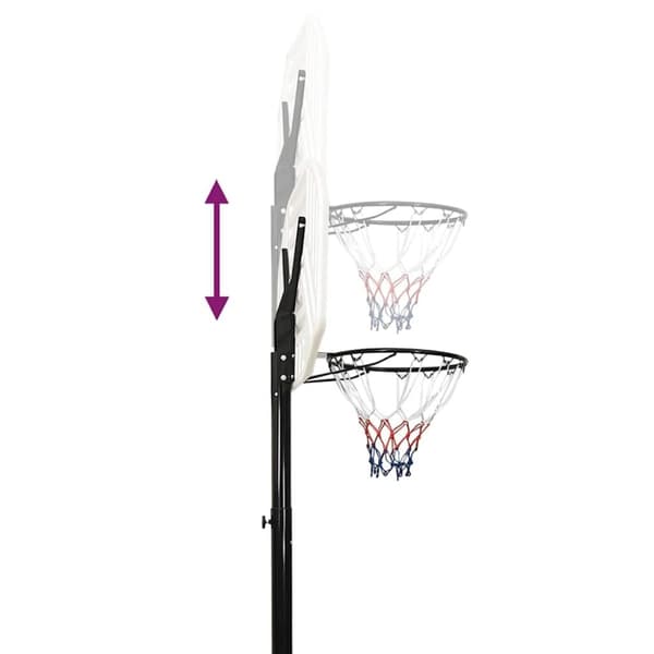 vidaXL Basketkorg med stativ vit 258-363 cm polyeten