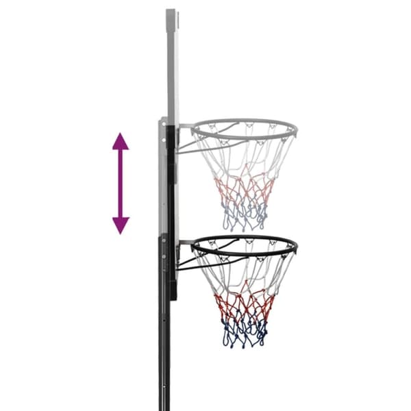vidaXL basketballstativ 280-350 cm polycarbonat transparent