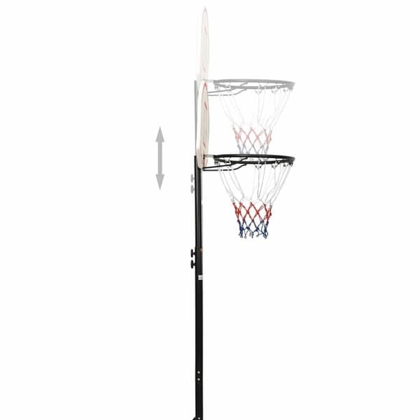 vidaXL Koripalloteline valkoinen 216-250 cm polyeteeni