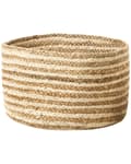 Miniatyrbillede 5 af 9: Fletkurve Natur Beige Jute sæt af 3 13 / 14 / 20 cm Runde Opbevaringskurve Afrikansk Design kurve til Strikketøj Boho