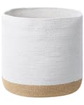 Pikkukuva 4 / 6: Kori valkoinen beige puuvilla juutti pyöreä 3 kpl käsintehty boho moderni