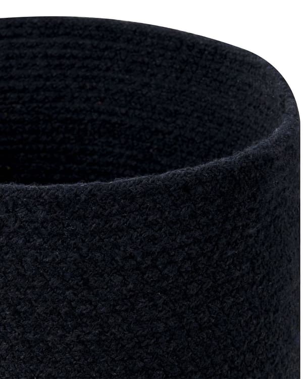 Kori musta beige puuvilla juutti pyöreä 3 kpl käsintehty boho moderni