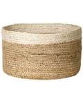 Pikkukuva 4 / 9: Kori luonnonväri beige 3 kpl juutti pyöreä kevyt kaksivärinen setti boho rustiikkinen