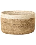 Pikkukuva 5 / 9: Kori luonnonväri beige 3 kpl juutti pyöreä kevyt kaksivärinen setti boho rustiikkinen