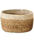 Pikkukuva 6 / 9: Kori luonnonväri beige 3 kpl juutti pyöreä kevyt kaksivärinen setti boho rustiikkinen