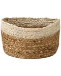 Pikkukuva 7 / 9: Kori luonnonväri beige 3 kpl juutti pyöreä kevyt kaksivärinen setti boho rustiikkinen