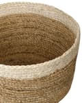 Pikkukuva 8 / 9: Kori luonnonväri beige 3 kpl juutti pyöreä kevyt kaksivärinen setti boho rustiikkinen