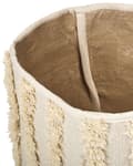 Miniatyrbilde 6 av 7: Sett med 2 kurver Beige Bomull Oppbevaring Tilbehør Dekorativ Korg Skittentøyskurv Boho