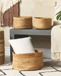 Miniatyrbilde 2 av 9: Sett med 3 Oppbevaringskurver Kurver Naturlig Beige Jute 12/16/21 cm Høyde Tilbehør Boho