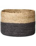 Miniatyrbild 4 av 9: Set med 3 Förvaringslådor Naturlig Svart Jute 13/15/25 cm Höjd Tvättkorg Skräpkorg Tillbehör Dekoration Bohemisk