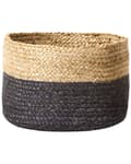 Miniatyrbild 5 av 9: Set med 3 Förvaringslådor Naturlig Svart Jute 13/15/25 cm Höjd Tvättkorg Skräpkorg Tillbehör Dekoration Bohemisk