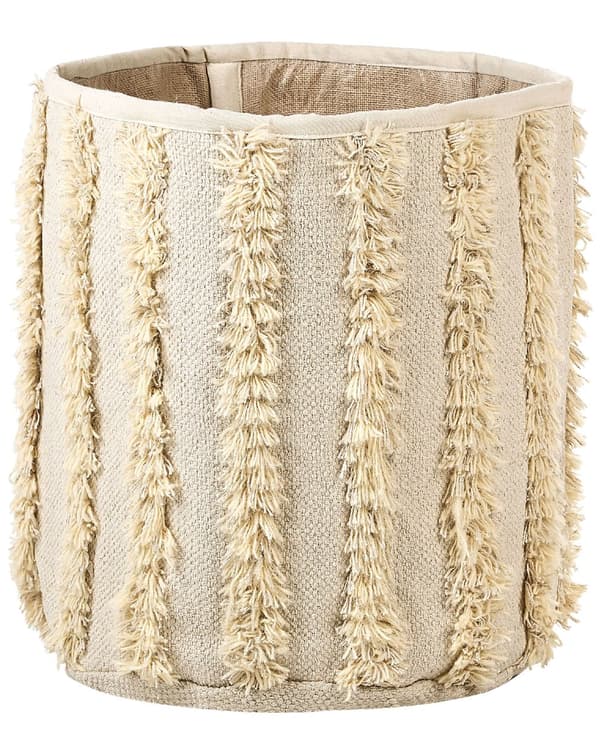 Kori beige 2 kpl puuvilla villa hapsut pyöreä kevyt setti käsintehty boho rustiikkinen