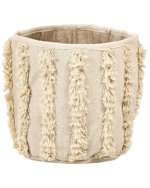 Kori beige 2 kpl puuvilla villa hapsut pyöreä kevyt setti käsintehty boho rustiikkinen
