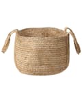 Miniatyrbild 4 av 6: Set med 2 Förvaringskorgar Jute Natur 38 cm Tvättkorgar Bohemiska