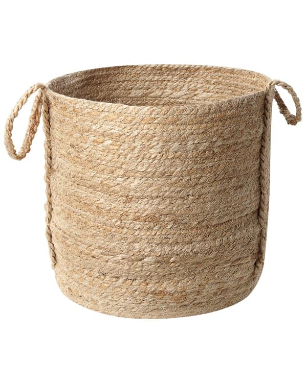 Set med 3 Förvaringskorgar Jute Naturlig 30 cm Tvättkorgar Bohemiska