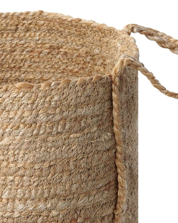 Set med 3 Förvaringskorgar Jute Naturlig 30 cm Tvättkorgar Bohemiska