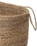 Miniatyrbild 5 av 7: Set med 2 Förvaringskorgar Bomull Jute Vit och Naturlig 50 cm Tvättkorgar Bohemiska