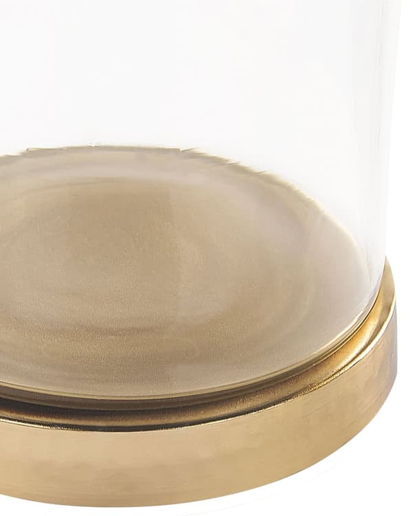 Set med 2 Dekorativa Behållare Guld och Silver Aluminiumburkar Djurmotiv Lock Genomskinliga Hall Vardagsrum Kök