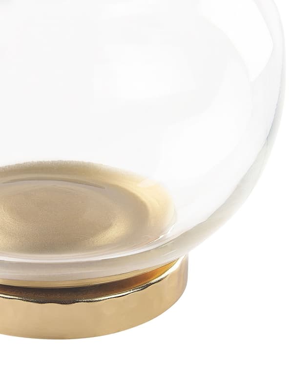 Set med 2 Dekorativa Behållare Guld och Silver Aluminiumburkar Djurmotiv Lock Genomskinliga Hall Vardagsrum Kök