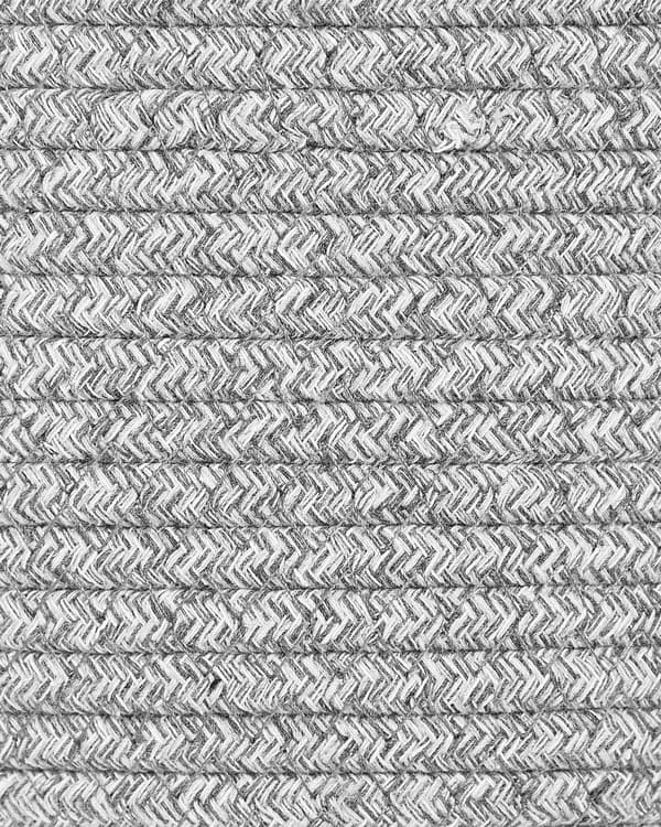 Kori harmaa 34 x 39 x 34 cm puuvilla polyesteri pyöreä 2 kpl kahvat skandinaavinen