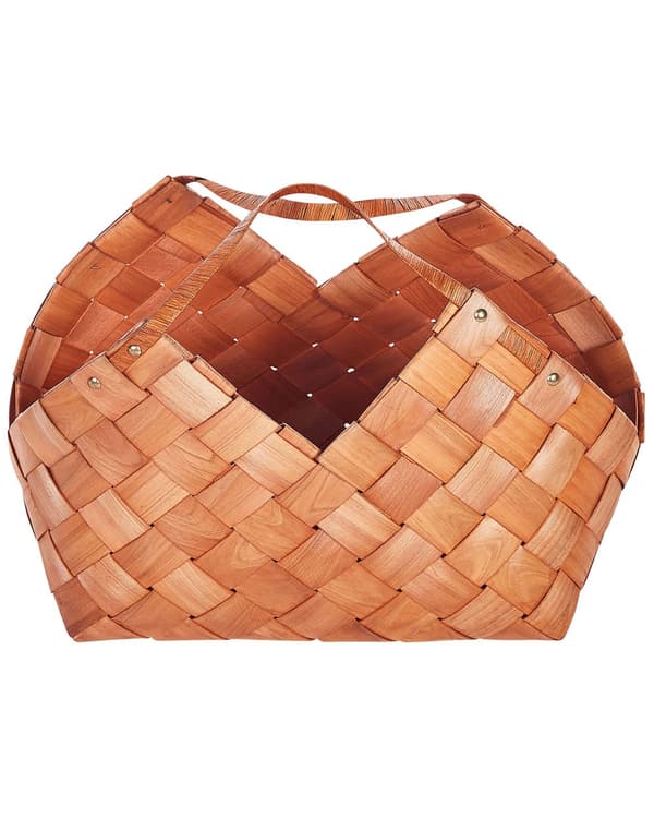 Kori kullanruskea 40 x 42 x 27 cm puu metalli suorakulmainen käsintehty rustiikkinen retro