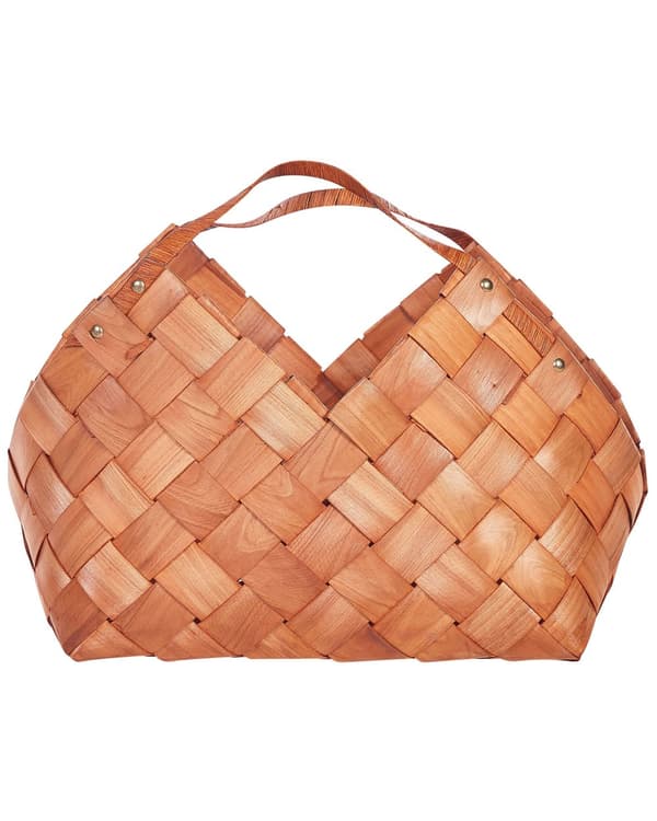 Kori kullanruskea 40 x 42 x 27 cm puu metalli suorakulmainen käsintehty rustiikkinen retro