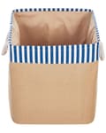 Miniatyrbillede 6 af 7: Sæt med 2 Opbevaringskurve Polyester Bomuld Beige Vasketøjsbeholdere Organisering med Håndtag Traditionel Stue Soveværelse