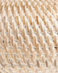 Miniatyrbillede 6 af 6: Kurv Rattan Hvid Lille Opbevaringskurv med Låg til Opbevaring af Små Genstande Dekoration Tilbehør til Soveværelse Badeværelse Design