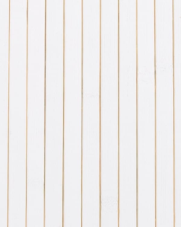 Kori valkoinen bambu 60 x 40 x 30 cm kannella kahvoilla polyesterivuorella moderni tyyli