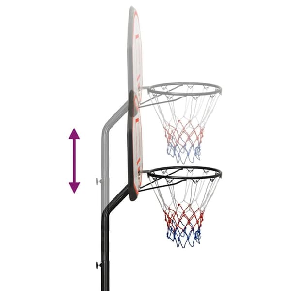 vidaXL Basketballstativ svart 237-307 cm polyeten