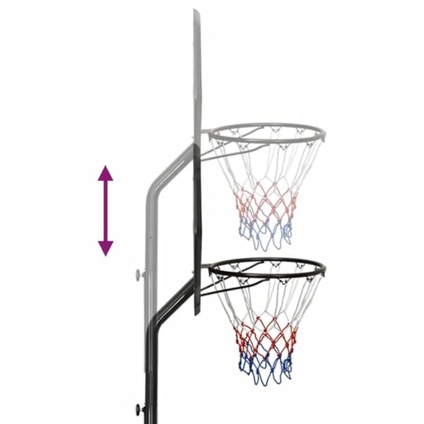 vidaXL Basketballstativ svart 282-352 cm polyeten