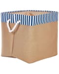 Miniatyrbilde 5 av 7: Sett med 2 Oppbevaringskurver Polyester Bomull Beige Klesvaskkurver Organisering med håndtak Tradisjonell stue Soverom