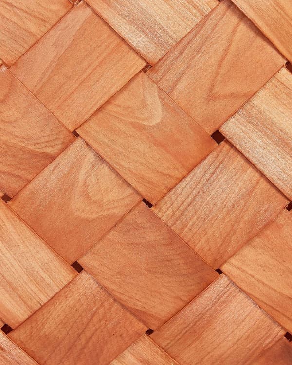 Oppbevaringskurv Naturlig Lyst Tre Håndlaget med håndtak Rustikk Design