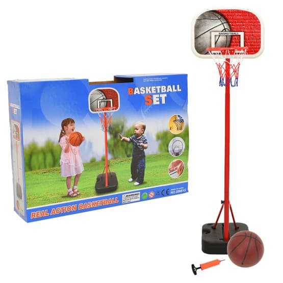 Flyttbar Basketkorg Justerbar 138,5-166 Cm